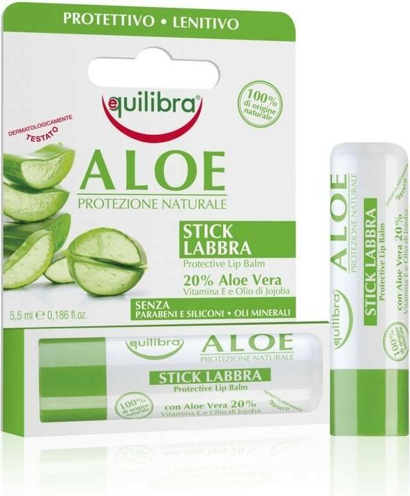 Actual product image Equilibra Aloe Protezione Naturale Stick Labbra Protective Lip Balm Aloe Stick
