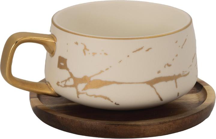 Produktbild Intirilife Kaffee Tee Tasse im Marmor Design 200 ml (200 ml, 1 x)