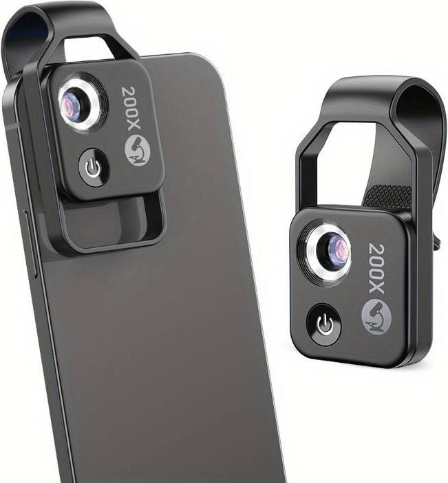 PhoneLook Apexel APL-MS002 Clip zoom optique microscopique 200x universel avec lumière LED intégrée