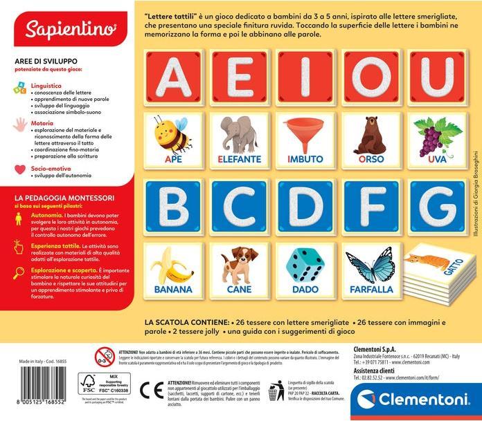 Productafbeelding Clementoni Montessori - Tactiele letters (Italiaans)