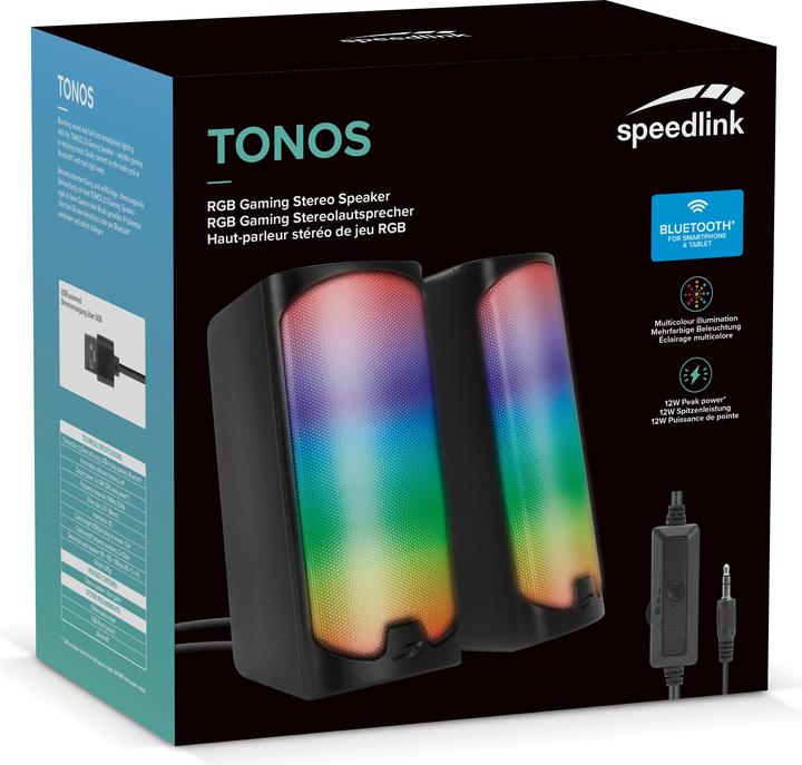 Produktbild Speedlink TONOS RGB Gaming Stereo Speaker, black