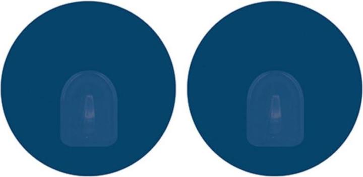 Produktbild MSV Patère Transparent Sur Fond Rond 8cm Bleu Marine