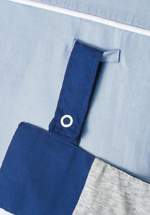 Produktbild nordic coast company Wickelauflage Blau-Grau (70 x 80 cm)