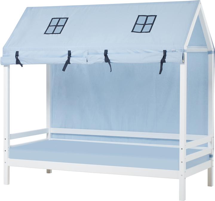 Produktbild Hoppekids BUNDLE BASIC Hausbett 90x200 cm mit CARS Vorhang und Schaummatratze (90 x 200 cm)