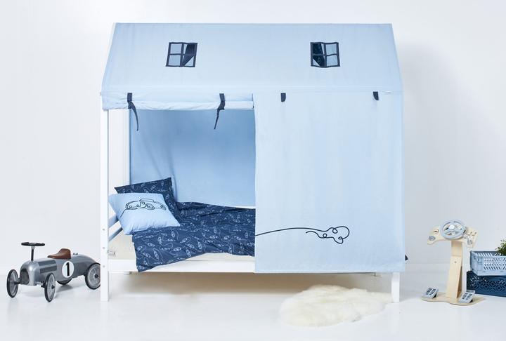 Produktbild Hoppekids BUNDLE BASIC Hausbett 90x200 cm mit CARS Vorhang und ECO Dream-Matratze (90 x 200 cm)