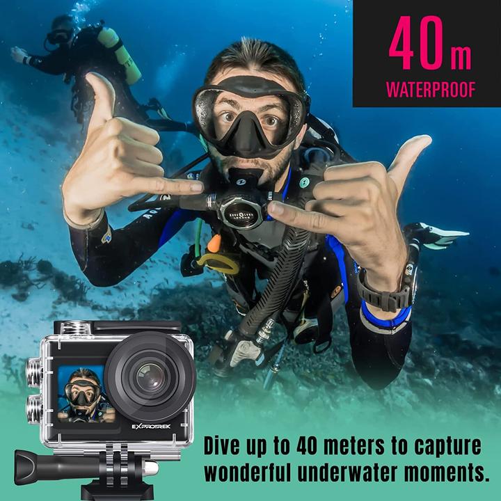 Actual product image Exprotrek Underwater Camera 4K (Black) (60p, Wi-Fi)