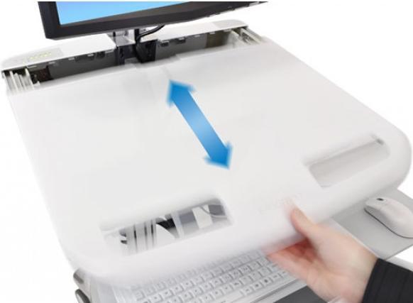 Produktbild Ergotron Wagen für LCD-Display/Tastatur/Maus/CPU/Notebook/Barcodescanner - medizinisch -