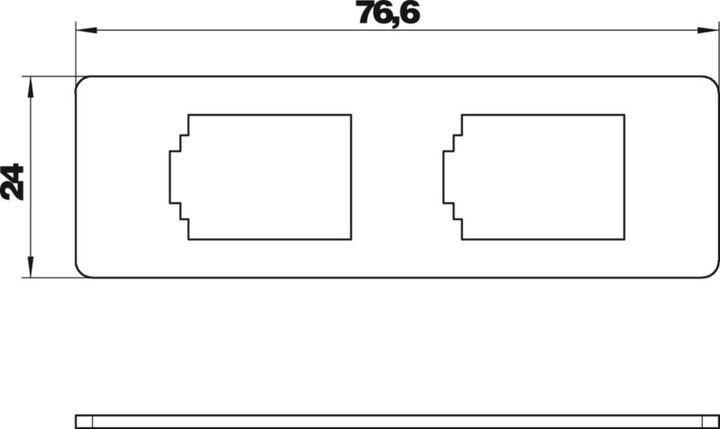Produktbild OBO Bettermann OBO MPMT45 2B Montageplatte mit 2 x Lochbild Typ B 77x24x1,5