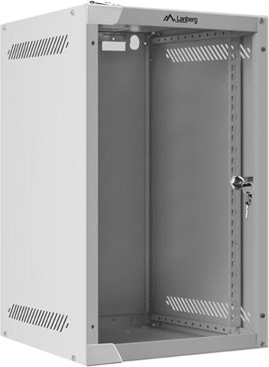 Produktbild Lanberg WF10-2309-10S-Gehäuse (9U, 462 mm 280 mm 310 mm, hängend, Glas, 10 ", graue Farbe) (9 HE, 10 Zoll Rack)