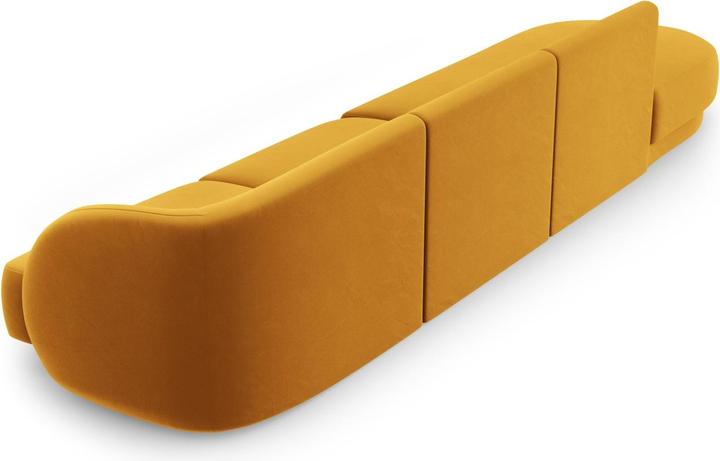 Actual product image Micadoni Left Velvet Sofa, "Miley", 4 Seats, 323x90x70Made in Europe (2 person sofa, 3-seater, 4-seater)