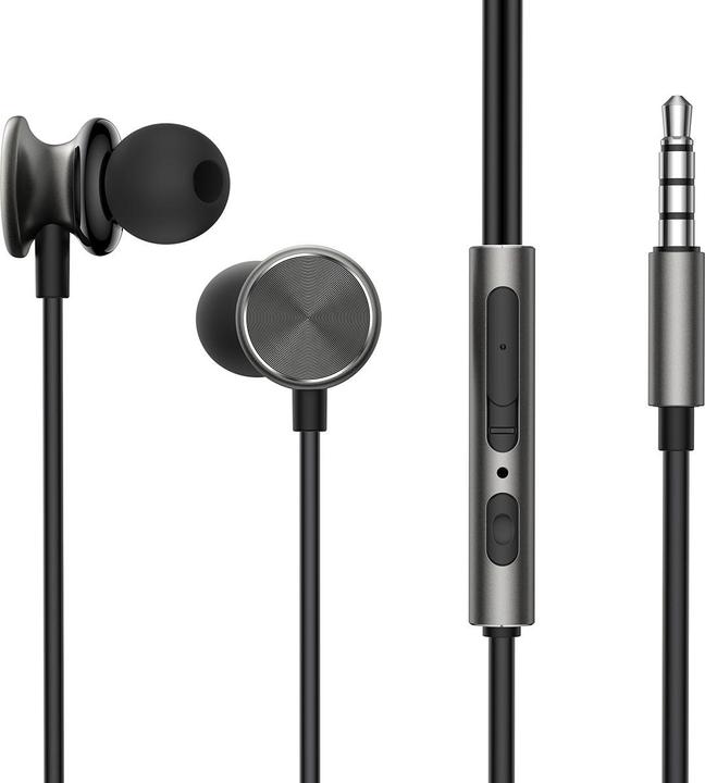 Image du produit Joyroom JR-EW03 Wired Series Ecouteurs intra-auriculaires en métal filaire - Gris foncé (Filaire)