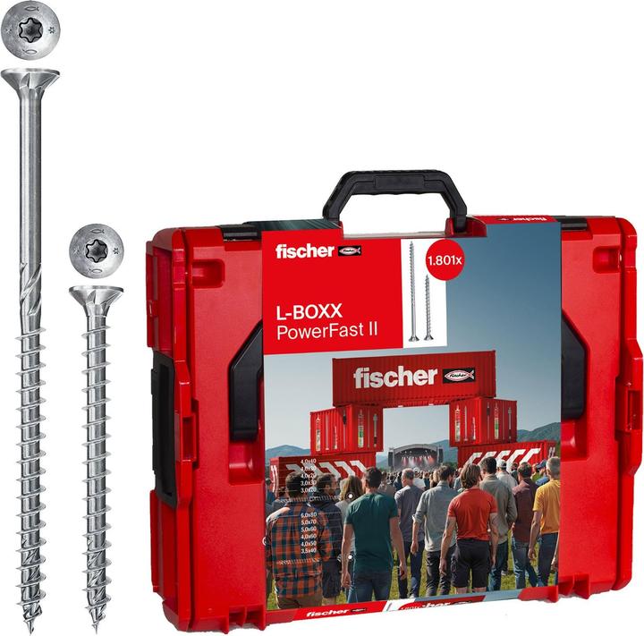 Actual product image Fischer Action Power Fast II L-Boxx 102 (1801 Screws per piece)