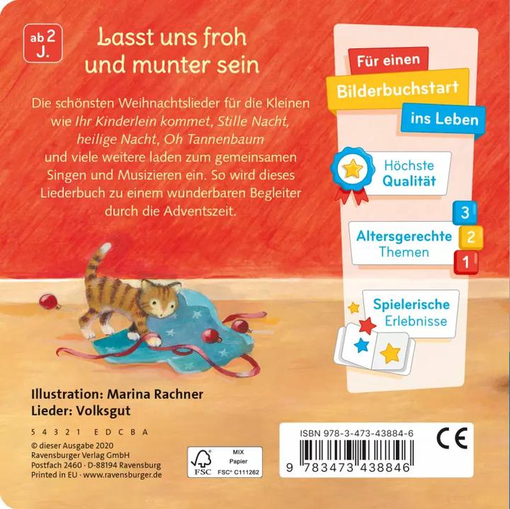 Produktbild Ravensburger Meine schönsten Weihnachtslieder (Deutsch, Marina Rachner)