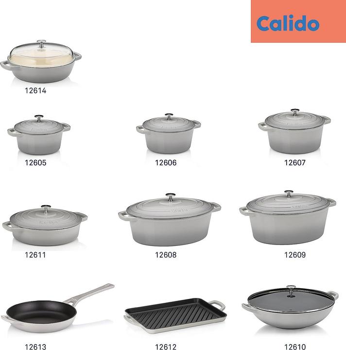Produktbild Kela Bräter Calido 6l oval grau (Kochtopf, Gusseisen)