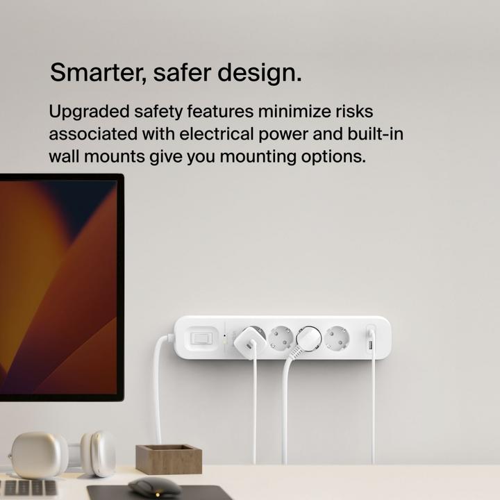 Produktbild Belkin Surgemaster Überspannungsschutz (4 x, USB-A, CEE 7/3, USB-C, 2 m)