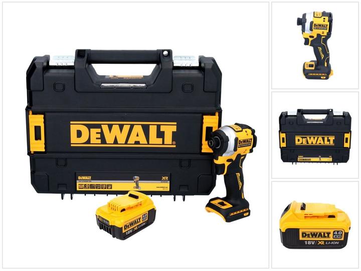 Actual product image DeWalt DCF 850 Battery impact wrench 18 V 205 Nm 1/4" Brushless + 1x battery 4.0 Ah + TSTAK - without charg (Rechargeable battery operated)