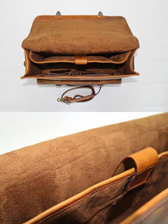 Image du produit Only-Bags.Store Porte-documents en cuir véritable, sacoche pour ordinateur portable, sac à bandoulière pour le