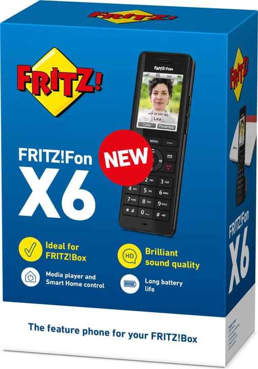 Image du produit AVM FRITZ!Fon 20003009, Téléphone DECT, Combiné sans fil, Haut-parleur, 100 entrées, Identification de l