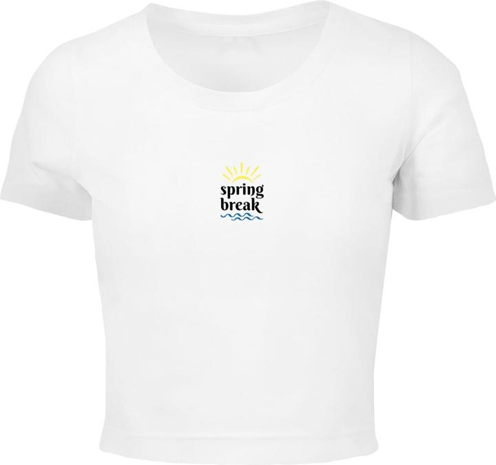Actual product image Merchcode Ladies Spring break - Cropped Tee - 118657 (L)