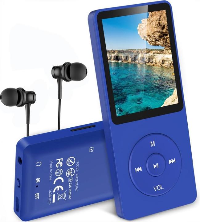 Actual product image Agptek 8GB MP3 Player Navy Blue (8 GB)