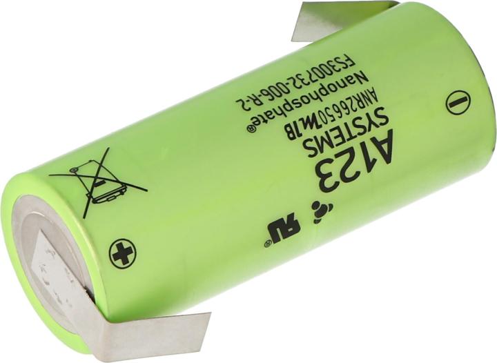 Immagine prodotto A123 Systems Akku ANR26650M1B, mit Lötfahnen Z-Form (1 pz., 2500 mAh)