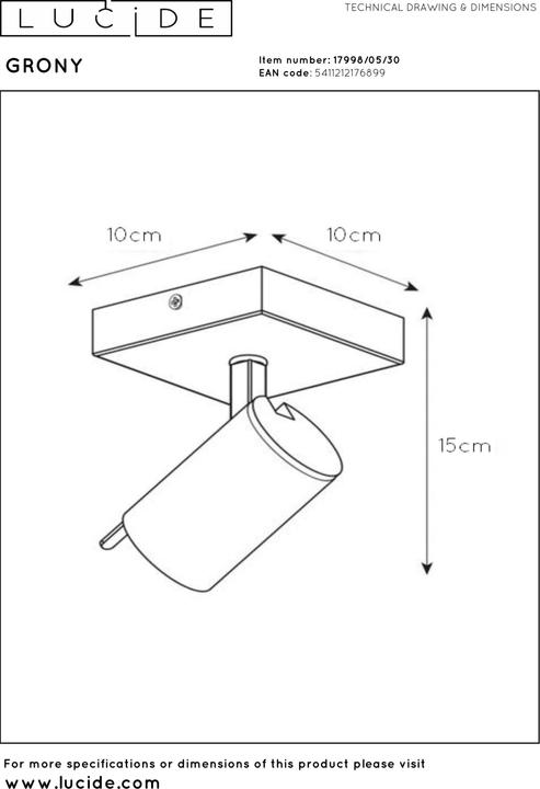 Produktbild Lucide Grony (320 lm, GU10)