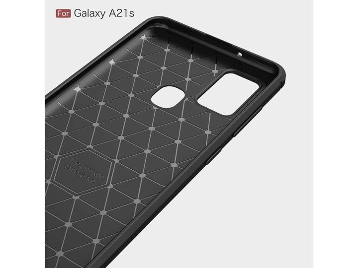 Produktbild Screenguard Samsung Galaxy A21s Hülle Carbon Brushed Soft TPU (Samsung Galaxy A21s)