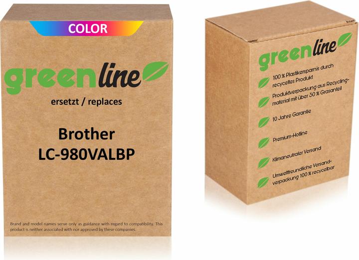 Actual product image Inkadoo Druckerpatronen greenline ersetzt Brother LC-980 Y XL Tintenpatrone LC980 Y