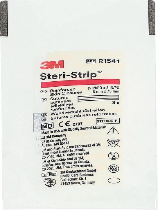 Actual product image 3M Wound closure strips white reinforced 12 x (12 x)