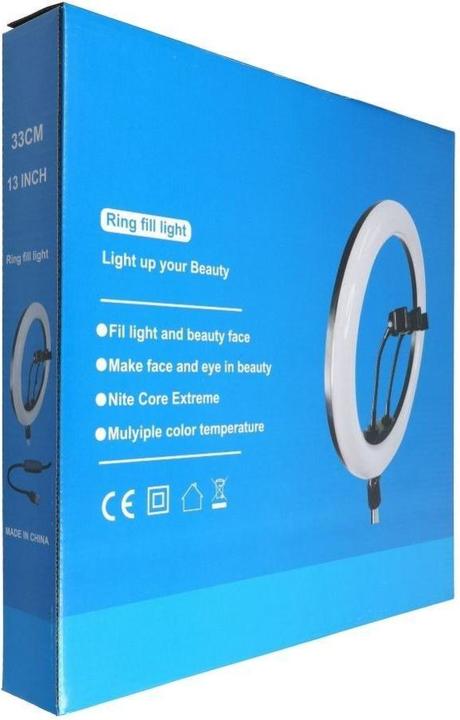 Produktbild Techonic 13-Zoll-LED-Selfie-Lampe mit ausziehbarer Halterung 185cm