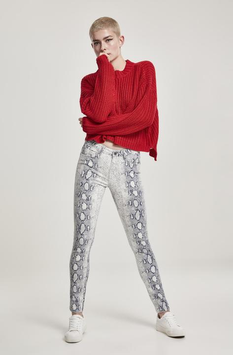 Actual product image Urban Classics Ladies Animal Stretch Twill Skinny Pants (27)