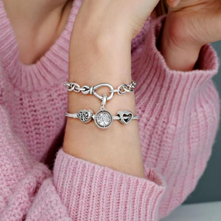 Immagine prodotto Pandora Bracciale con chiusura a cuore a catena di serpente (20 cm, Argento 925, Smalto)