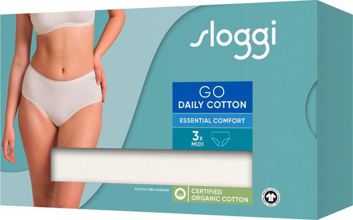 Immagine prodotto Sloggi Brief GO DAILY COTTON MIDI Damenslip 3er Pack (S, confezione da 3)