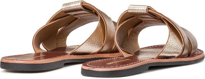 Actual product image La Redoute Collections Leather mules in metallic look (41)