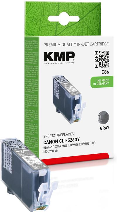 Actual product image KMP C86 Ink Cartridge compatible with Canon CLI-526 GY (GY)