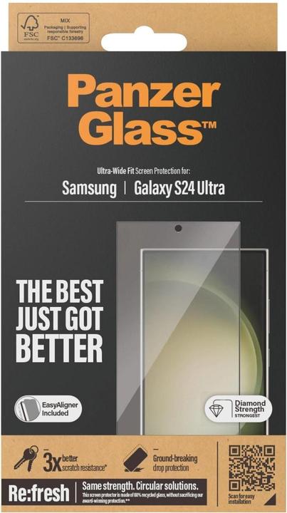 Productafbeelding PanzerGlass Ultrabrede pasvorm (1 Stuk, Samsung Galaxy S24 Ultra)