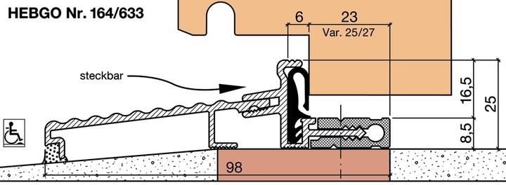 Actual product image Hebgo Threshold profiles 164