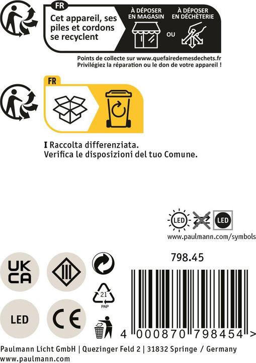 Immagine prodotto Paulmann Numero civico (20 lm, IP44)