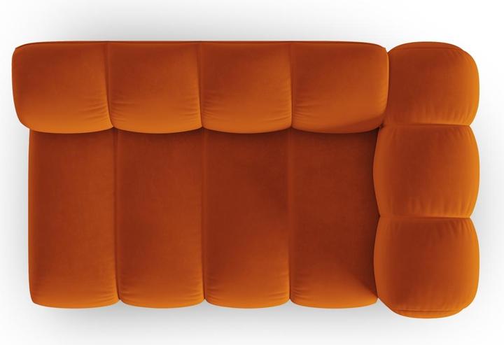 Actual product image Micadoni Velvet Right Modular Sofa, "Lupine", 2 Seats, 145x95x70Made in Europe (2 person sofa, 3-seater, 4-seater)