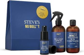 Steve´s No Bull***t Steve's - Stev's box hair style (Shampoo. Sea Salt Spray. Hair Styling Nano Powder) (Haarpflege set)