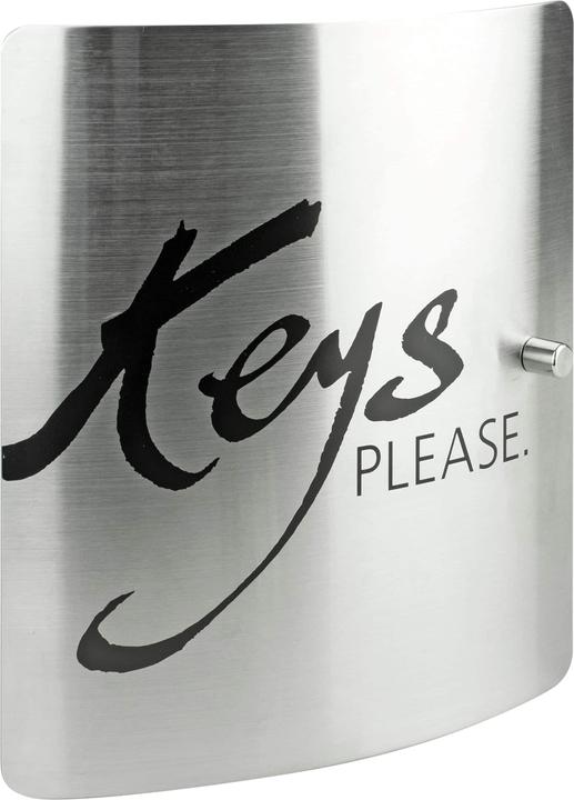 Image du produit Burg Wächter Porte-clés à motif "Keys PLEASE", 10 crochets, porte en acier inoxydable avec inscription, noir.
