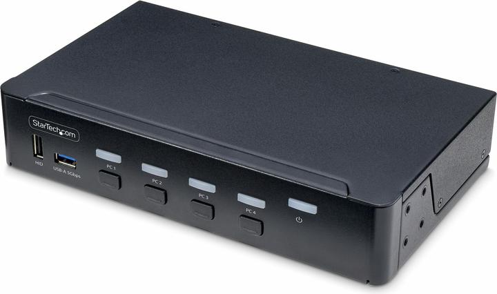 StarTech com P4AD122-KVM-SWITCH, 4096 x 2160 pixels, 4K Ultra HD, Grille de montage, 36 W, Noir