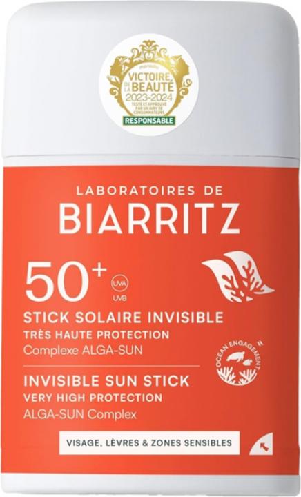 Actual product image Laboratoires de Biarritz Stick Solaire Invisible (Sun stick, SPF 50+, 10 ml, 12 g)
