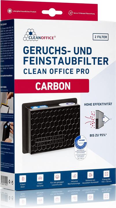Clean Office Drucker Feinstaubfilter Carbon 2er (2 x)