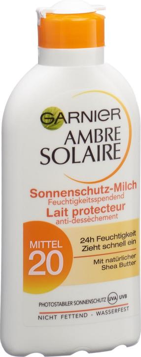 Actual product image Garnier Ambre Solaire (Suntan lotion, SPF 20, 200 ml, 280 g)