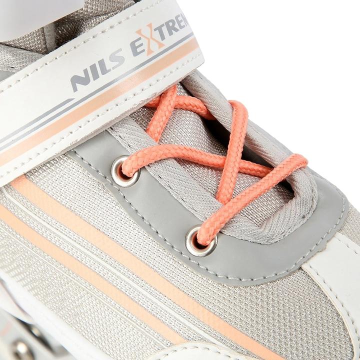 Actual product image Nils NH18190 2in1 WHITE AND PINK SIZE M. S(29-33) INLINE SKATES WITH DIM. TUL. ICE HOCKEY EXTREME (29, 30, 31, 32, 33)