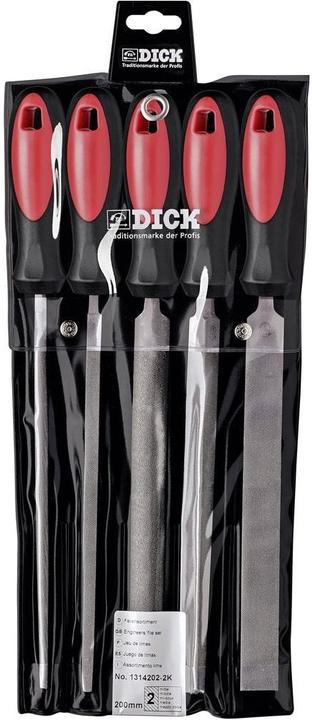 Dick Set di cartelle da officina 5 pezzi con (Taglio 2, 200 mm)