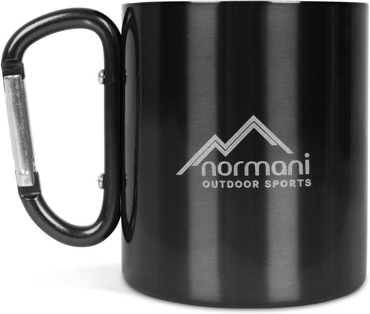 Immagine prodotto Normani Tazza in acciaio inox 330 ml con moschettone Wisconsin