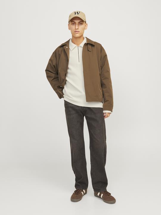 Actual product image Jack & Jones Jorrick Plisse Sweat Zip Split Polo Ln (L)