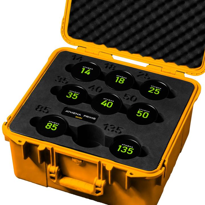 Produktbild Nisi ATHENA Cinema Lens Hardshell Case for 9 Lenses (Fits 9 x Athena Cinema Lenses) - Yellow (Objektivtasche)